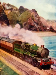 Le Cornish Riviera Express tiré par une locomotive de classe King, 1935-36