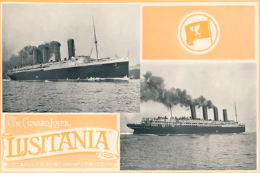 Le paquebot Cunard Lusitania, c1910