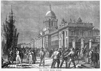 La Douane, Dublin, 19ème siècle