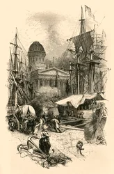 La Douane, Liverpool, milieu du 19e siècle
