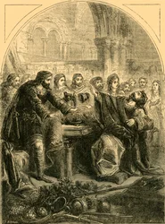 La mort de Hardicanute, vers 1890