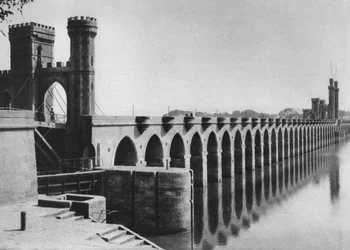 Le barrage du Delta, Le Caire, Égypte, vers les années 1920