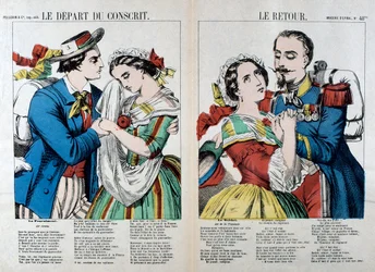 Le départ et le retour du conscrit, XIXe siècle
