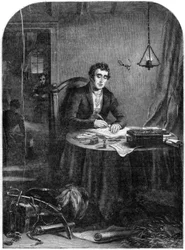 Le duc de Wellington écrivant les dépêches après la bataille de Waterloo, 1815, 1852