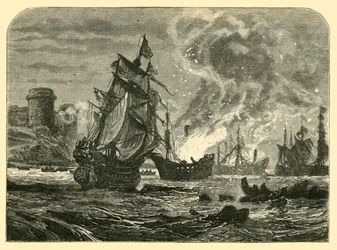 Les Hollandais dans la Medway : Attaque de De Ruyter sur le château d