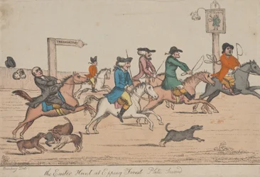 La chasse de Pâques à Epping Forest, deuxième planche, vers 1810