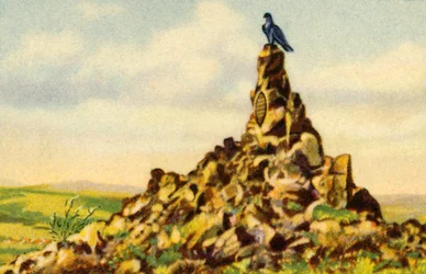 Le Fliegerdenkmal, monument sur la Wasserkuppe, Hesse, Allemagne, 1932