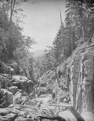 Le Flume, montagnes blanches de Franconia, N.H., vers 1897