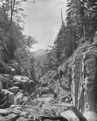The Flume, Franconia White Mountains, New Hampshire, USA, vers 1900