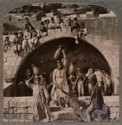 La Fontaine de la Vierge, Nazareth, c1900