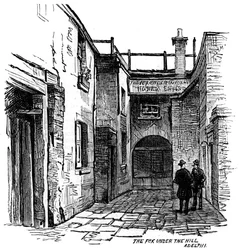 Le Renard sous la colline, pub, Adelphi, Westminster, Londres, 1887