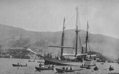 Le Fram quittant Bergen