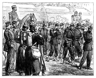 Les Troupes Françaises quittant Metz