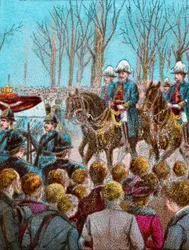Le cortège funèbre de la reine Victoria suivi par le roi Édouard VII, 1901 c1902
