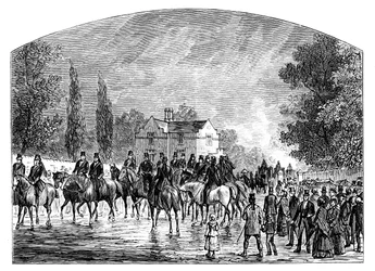 Les funérailles de Sir Robert Peel, Staffordshire, 1850, vers 1888