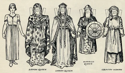 Galerie du costume britannique : La tenue des Danois et des Anglo-Saxons tardifs, vers 1934