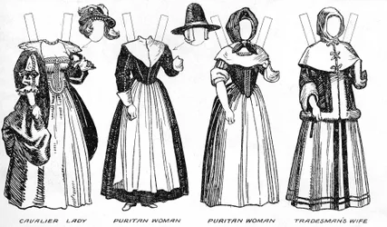 La galerie des costumes historiques : Quelques robes de Cavaliers et Têtes-Rondes, vers 1934