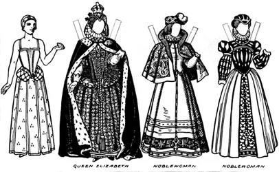La galerie des costumes historiques : Quelques robes portées sous le règne d