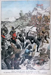 La garnison allemande de Windhoek, assiégée par les Herero, Afrique du Sud-Ouest, 1904