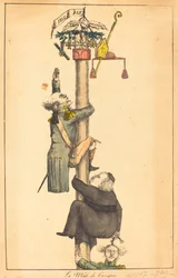Le Poteau graisseux, 1815