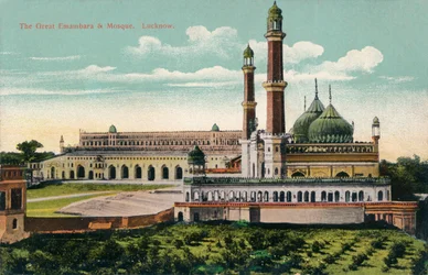 La Grande Embambara & Mosquée. Lucknow, vers 1900