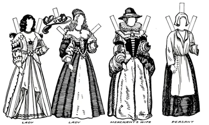 La grande galerie des costumes historiques : quelques robes de l