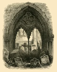 Le grand portail, abbaye de Crowland, 1898