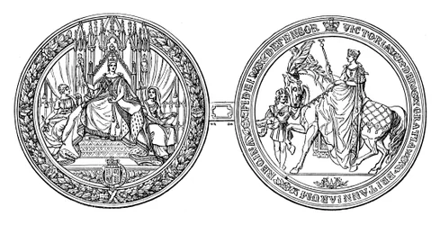 Le Grand Sceau de la reine Victoria, vers 1895