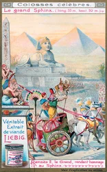 Le Grand Sphinx de Gizeh, Égypte, vers 1890-1910