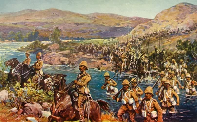 Le grand mouvement tournant - Traversée du Riet, 1901