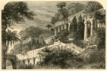 Les Jardins suspendus de Babylone antique, 1890