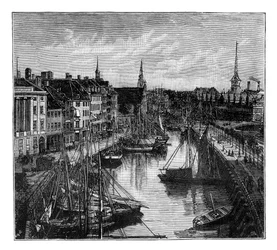 Le port, Copenhague, Danemark