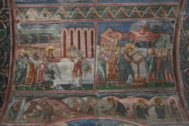 La guérison à Capharnaüm et autres scènes de la vie du Christ, 14e siècle