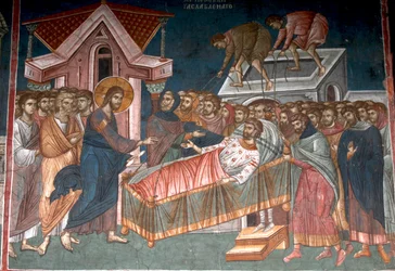 La guérison du paralytique à Capernaüm, vers 1350