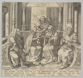 La Sainte Parenté, Vierge et Enfant avec Joseph, Anne et deux saints hommes