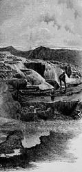 Les Sources Chaudes près de la rivière Gardiners