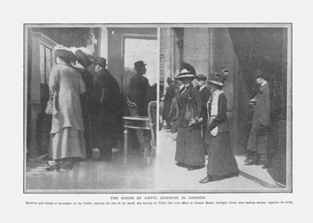 Les heures de suspense terrible à Londres, 20 avril 1912