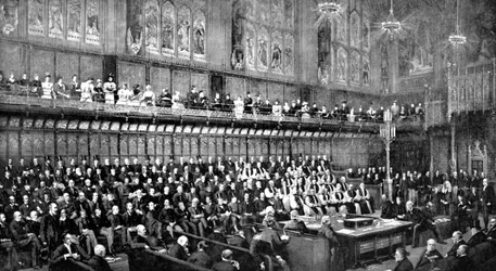 La Chambre des Lords pendant le débat sur l