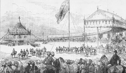 Le Durbar impérial à Delhi, Inde, le 1er janvier 1877, 1908