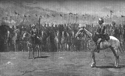 Le contingent indien - Les treizièmes lanciers du Bengale, vers 1882
