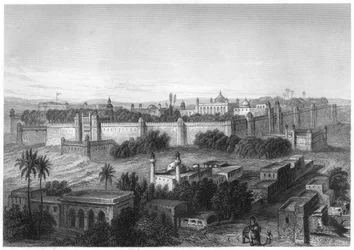 Le palais des rois à Delhi, vers 1860