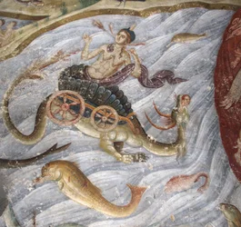 Le Jugement Dernier. Détail: La mer rendit ses morts, 1321-1322