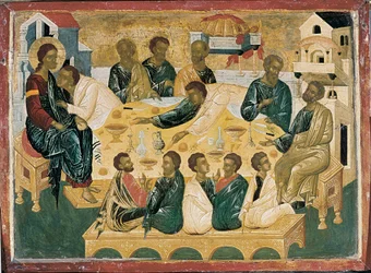 La Cène, icône byzantine