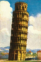 La tour penchée de Pise, vers 1928