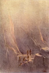 Les Lenape arrivent au lieu des grottes, 1914