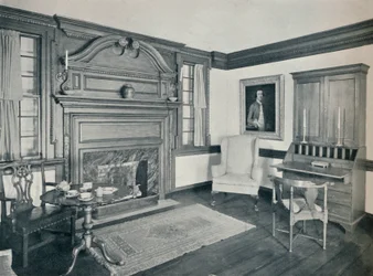 Le Salon de la Maison Francis Corbin, à Edenton, construite en 1758, 1930
