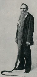 La plus longue barbe enregistrée, 1896, 1910