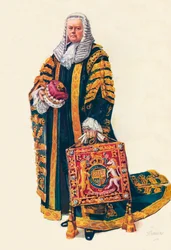 Le lord chancelier dans ses habits de couronnement, 1937