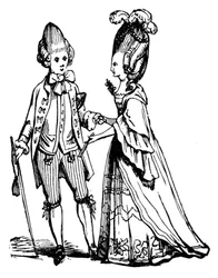 Les Macaronis, 1772, 1910