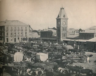 Le marché, Kimberley, vers 1900